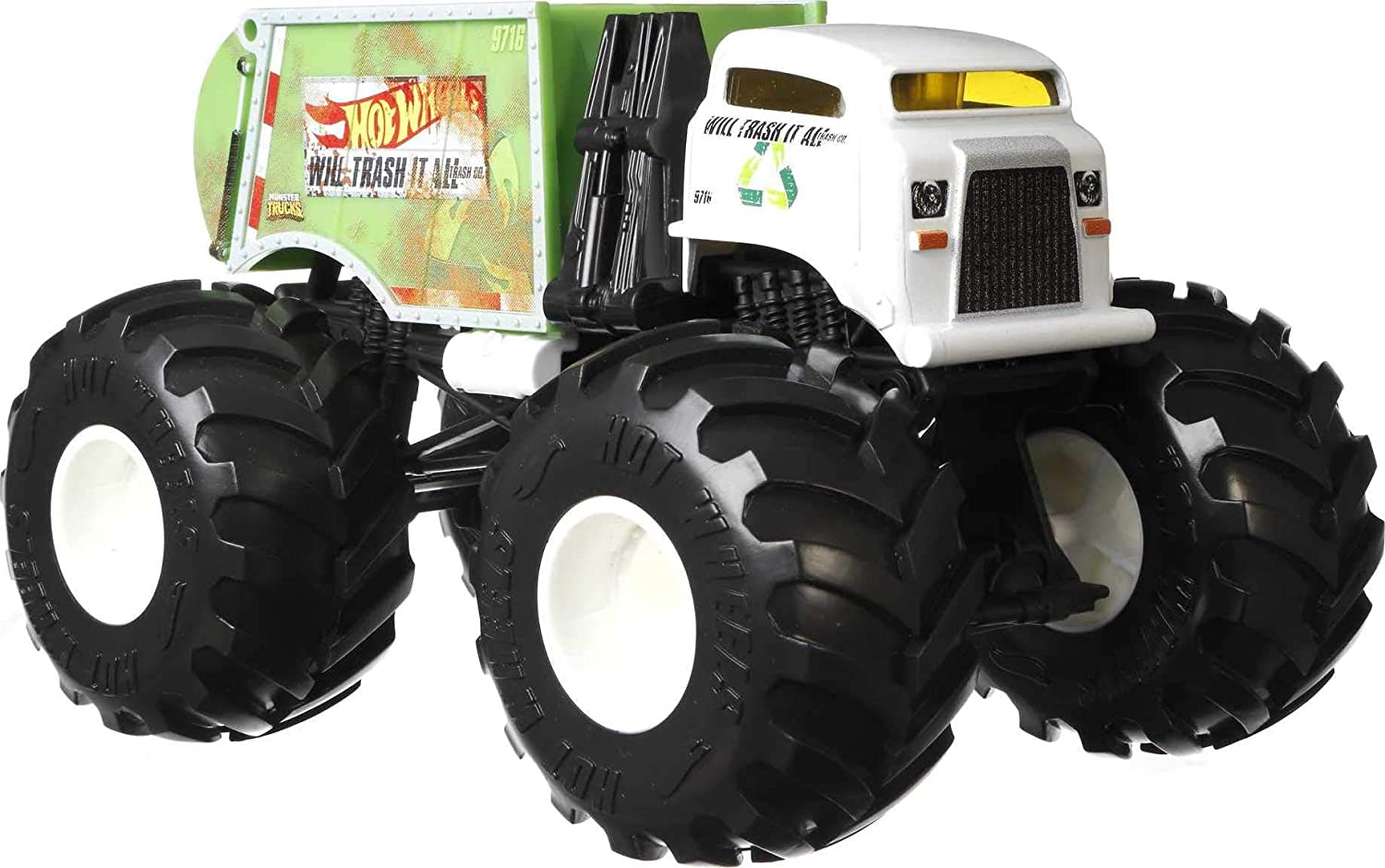 Машина Хот Вилс Внедорожник Мусоровоз Монстр Трак 1:24 Hot Wheels Monster Trucks Will Trask 2 Машина Хот Вилс Внедорожник Мусоровоз Монстр Трак 1:24 Hot Wheels Monster Trucks Will Trask - Зображення 2