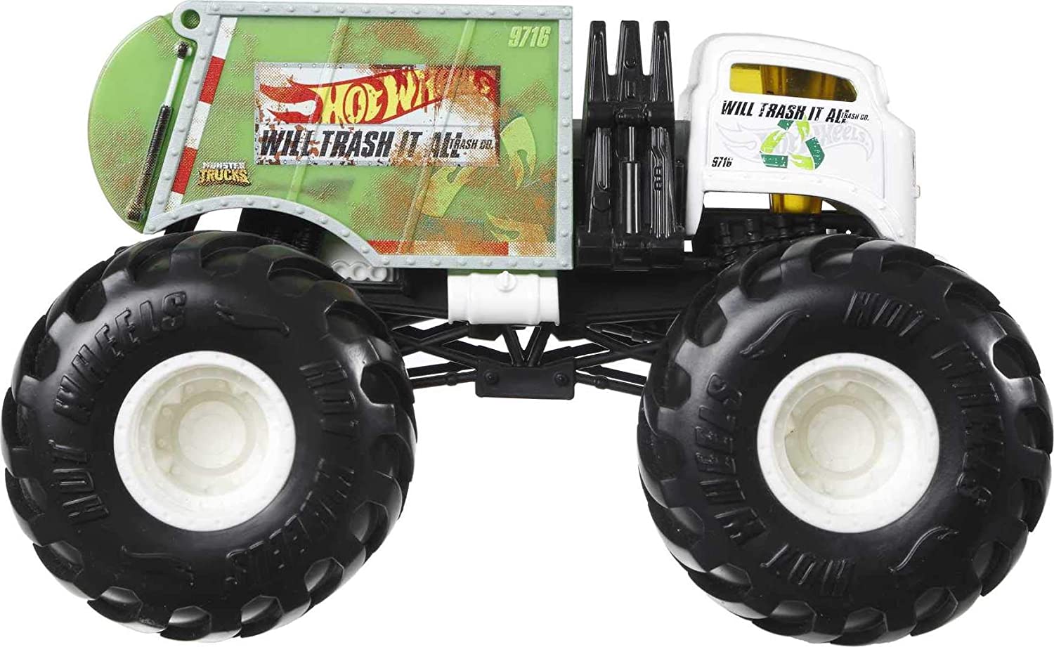 Машина Хот Вилс Внедорожник Мусоровоз Монстр Трак 1:24 Hot Wheels Monster Trucks Will Trask 3 Машина Хот Вилс Внедорожник Мусоровоз Монстр Трак 1:24 Hot Wheels Monster Trucks Will Trask - Зображення 3
