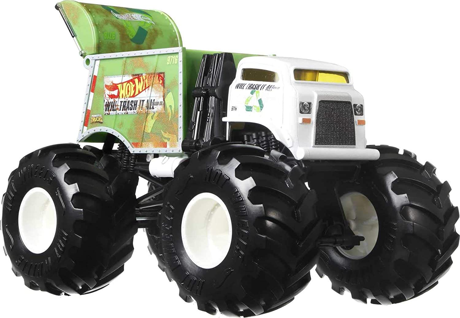 Машина Хот Вилс Внедорожник Мусоровоз Монстр Трак 1:24 Hot Wheels Monster Trucks Will Trask 4 Машина Хот Вилс Внедорожник Мусоровоз Монстр Трак 1:24 Hot Wheels Monster Trucks Will Trask - Зображення 4